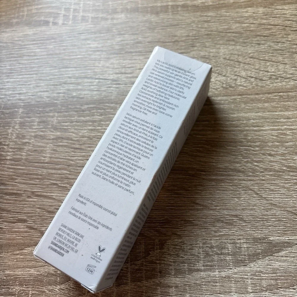 Shani Darden Lactic Acid AHA Exfoliating Serum Brighten Refine 1 Fl oz /30ml NEW